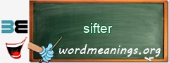 WordMeaning blackboard for sifter